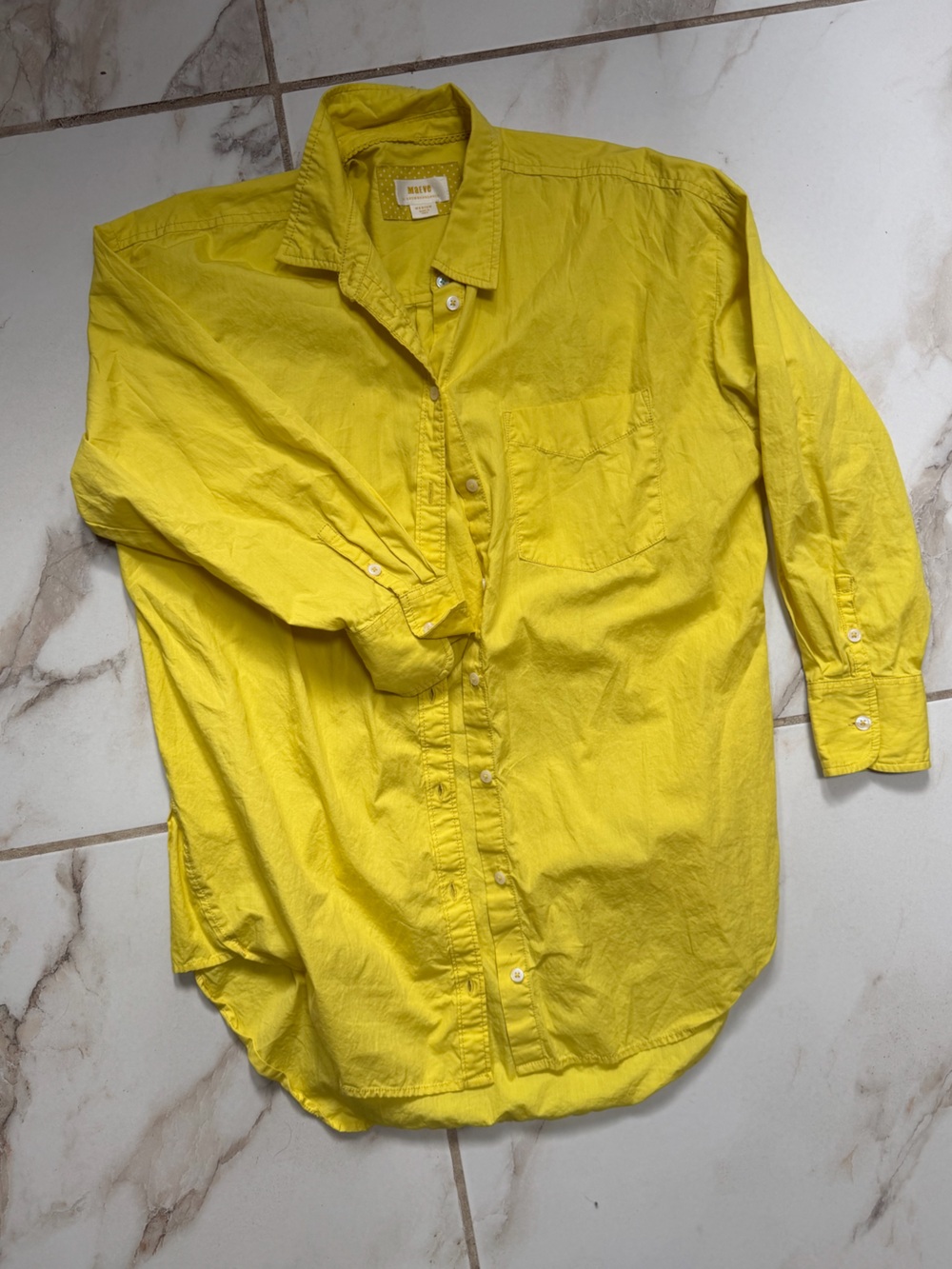 Maeve Bright Yellow Women's Button-Down Shirt